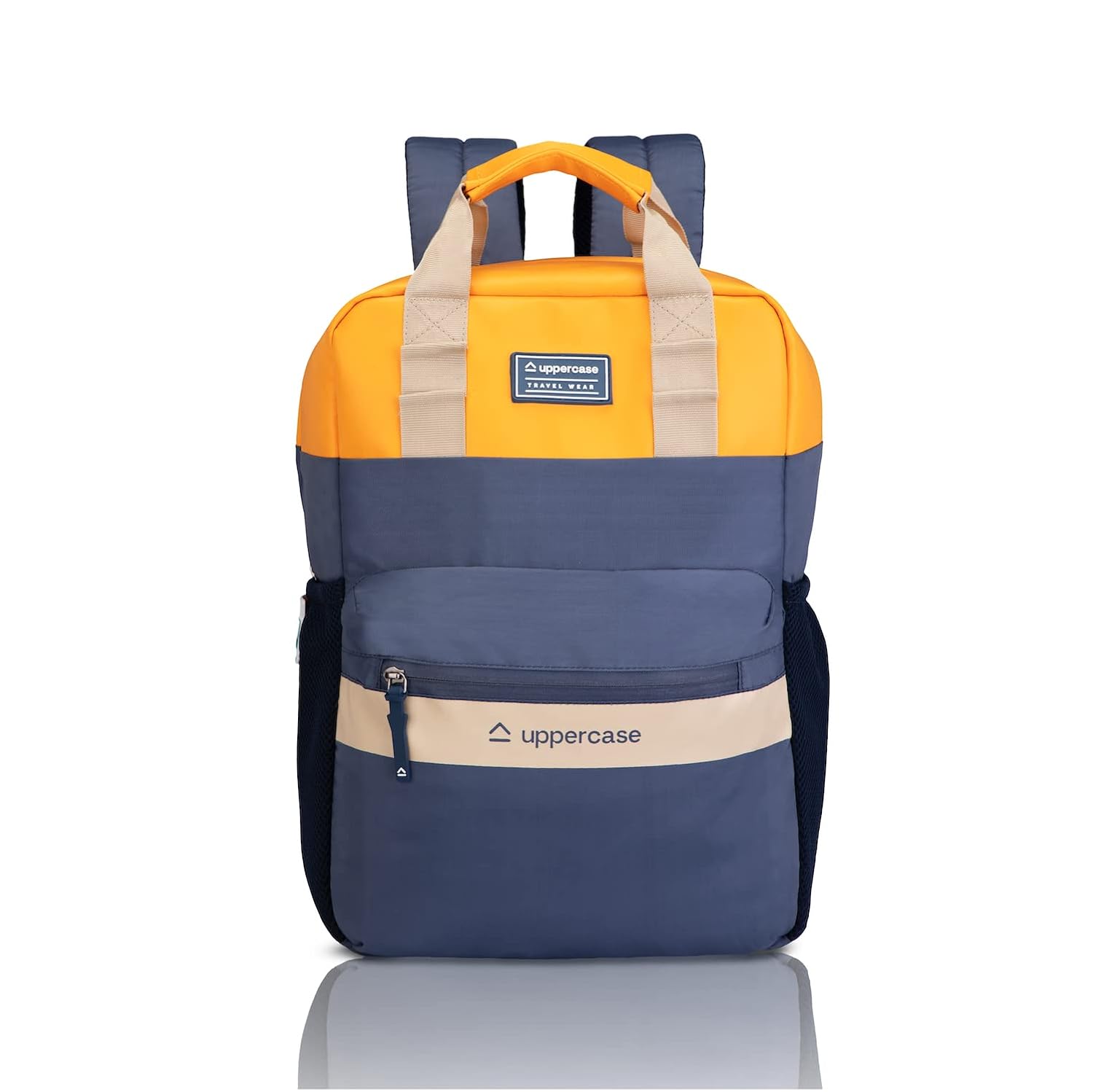 Medium 17 Ltrs Vegan Leather (upto 14 inch) Laptop Backpack 2300EBP1 3x more water resistant sustainable bags for Men, Women, Boys and Girls, 750 Days warranty