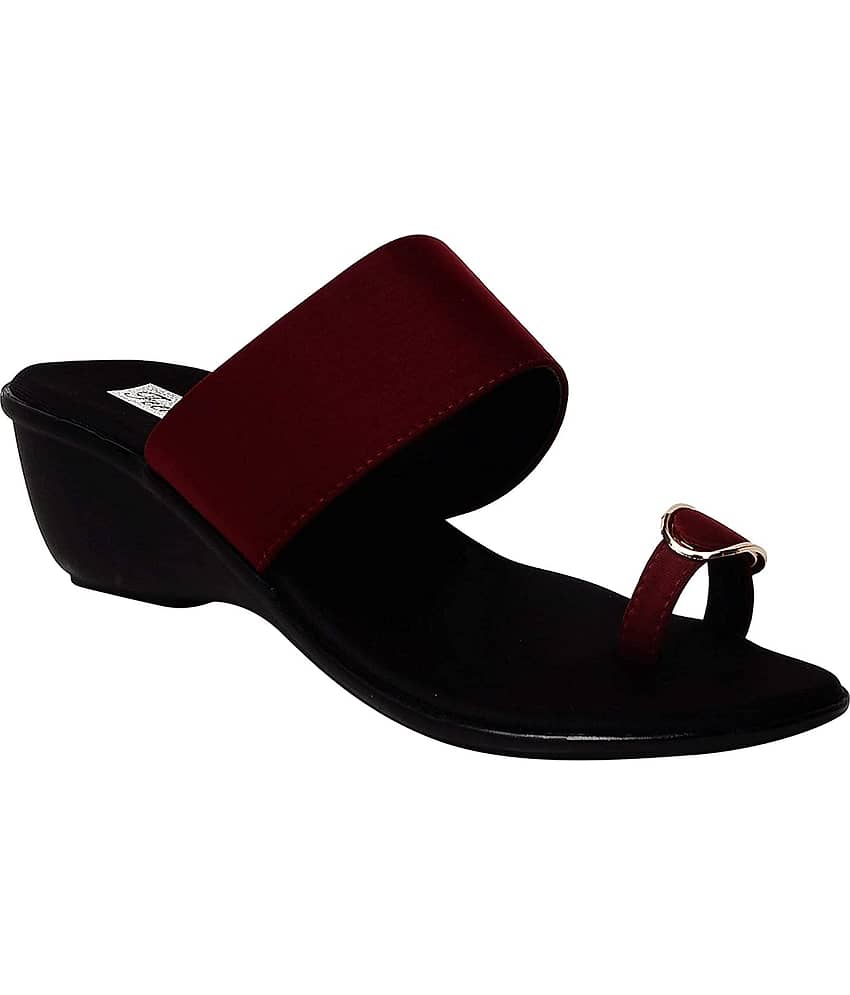 Feel It - Red Women's Slip On Heels