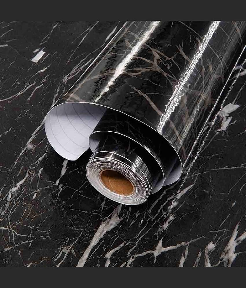 Geeo Premium Black Marble Design Wallpaper 60cm x 2m (Pack of 1)