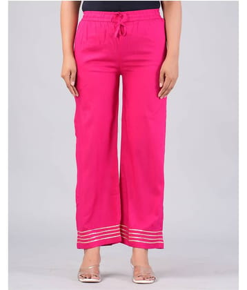 MAUKA - Pink Rayon Women's Palazzo ( Pack of 1 )