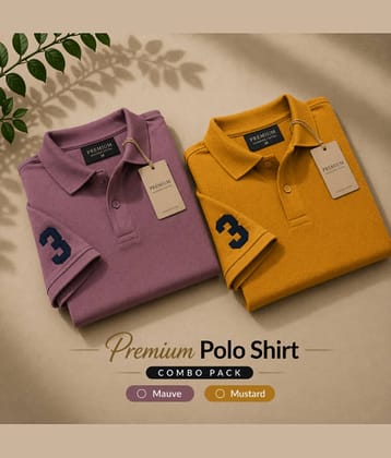 CAT BUNNY Men Cotton Blend Regular Fit Solid Polo T Shirt ( Multicolor3 )