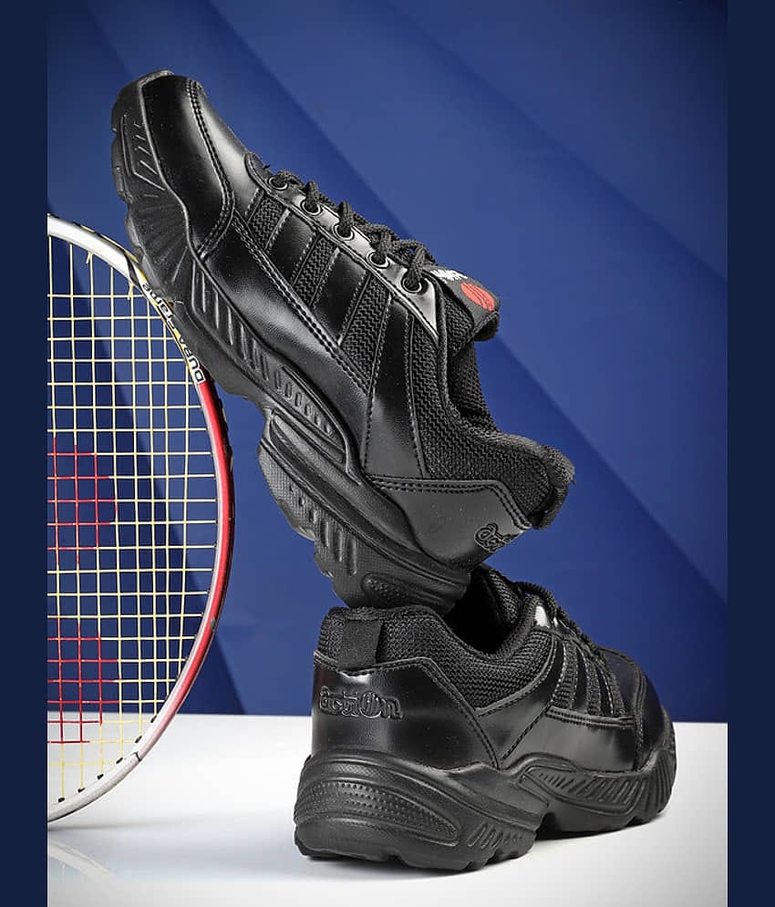 Action - Black Boy's School Shoes ( 1 Pair )