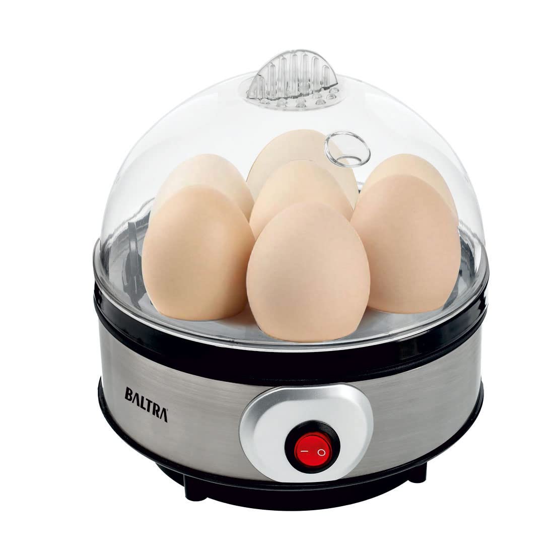 BALTRA Egg Boiler Electric 350 Watt with Automatic Shut Down & Boil Dry Protection | 3 Boiling Modes, 7 Egg Capacity, Removable Egg Tray, Stainless Steel Body & Heating Plate, Easy to Use