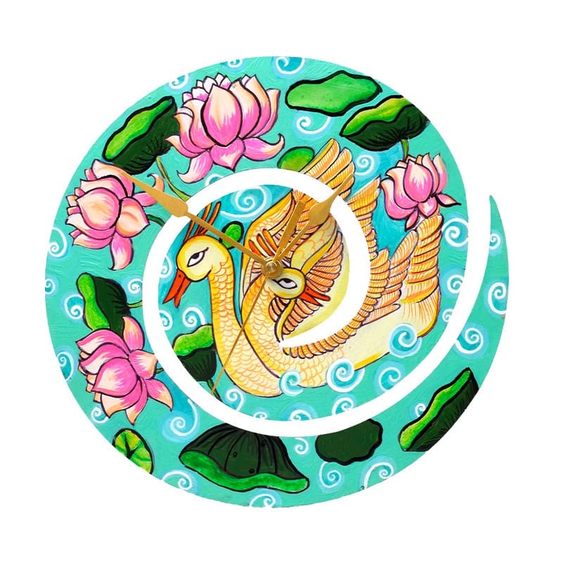 Kerala Mural Art on Spiral Clock DIY Kit by Penkraft