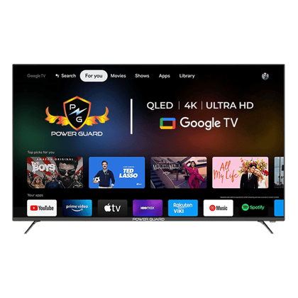 Power Guard (55 inches) Frameless 4K Ultra HD Smart QLED Google TV PG55GTV