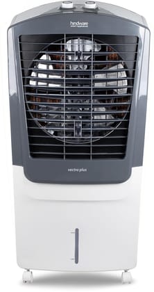 Hindware Smart Appliances Vectra Plus 70L, Desert Air Cooler with Woodwool Pads, Inverter Compatible, Castor wheels and motorized air flow control & High Air Delivery - White & Grey
