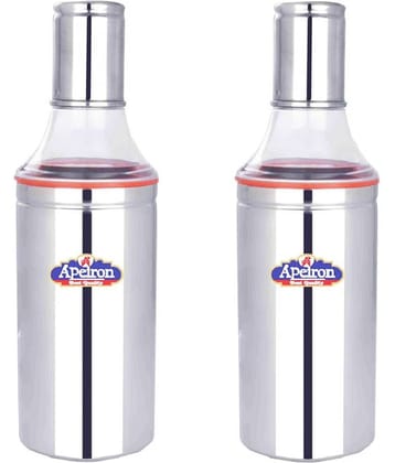 APEIRON - Steel Silver Oil Container ( Set of 2 - 1000 )