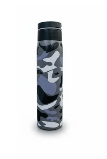 GangaH2O Ganga Camo Sporty Bottle_Black 500 ml Stainless Steel Bottle (Pack of 1, Black)