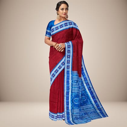 Mini Buti Pasapali Border Bomkai Silk Saree