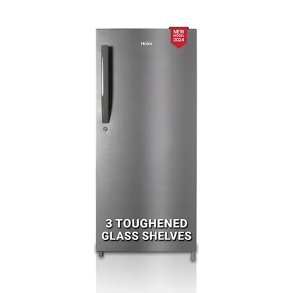 Haier 190 L, 4 Star, Direct Cool Single Door Refrigerator (HED-204DS-P, Dazzle Steel, 2024 Model) Haier 190 L, 4 Star, Direct Cool Single Door Refrigerator (HED-204DS-P, Dazzle Steel, 2024 Model) - Dazzle Steel