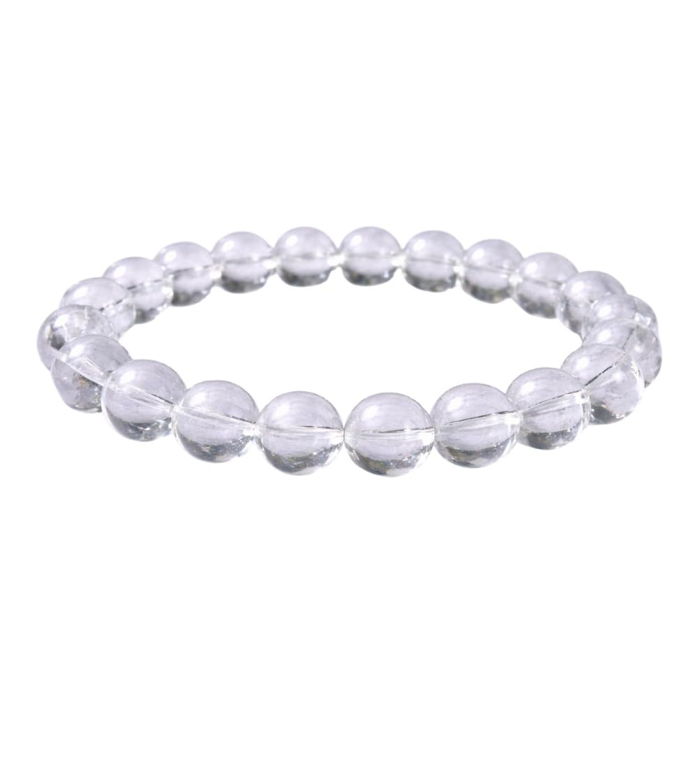 Natural Crystal 8mm Clear Quartz Bracelet (White)-PID64924