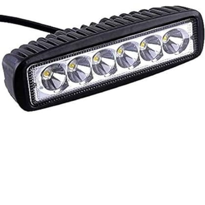 6 LED Straight Fog Lights Projector Lens (Black)