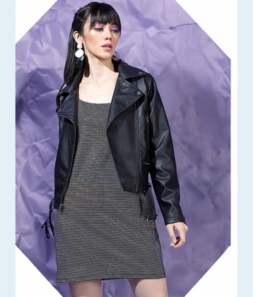 Tokyo Talkies Women Polyester Bodycon Dress ( Black )