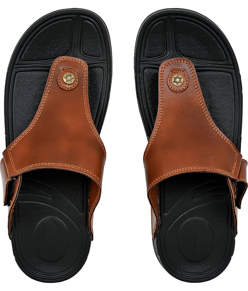 Cozy Wear Tan Men's Thong Flip Flop