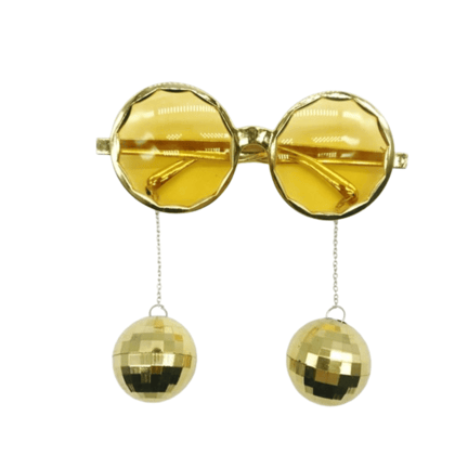 Disco Ball Gold Party Shades - 1PC