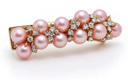 HAIR CLIP WITH PINK PEARLS