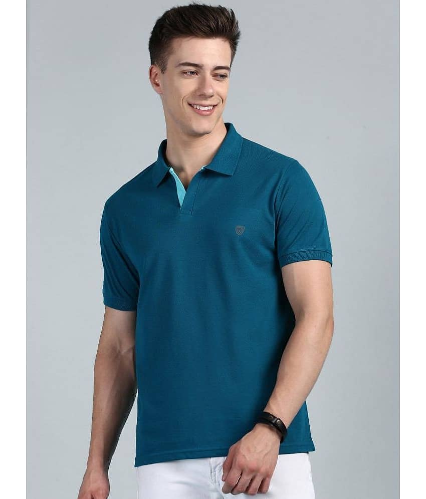 Lux Cozi Cotton Regular Fit Solid Half Sleeves Men's Polo T Shirt - Black ( Pack of 1 )