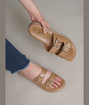 Shoetopia Tan Women's Sandal Heels