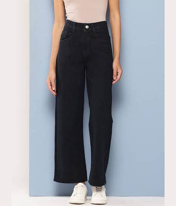 Aarika - Black Denim Wide Leg Women's Jeans ( Pack of 1 )