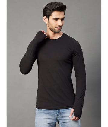 Rigo Pack of 1 Cotton Slim Fit Men's T-Shirt ( Black )