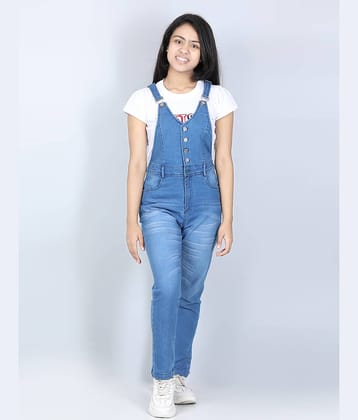 StyleStone Girls Denim Dungarees ( Pack of 1 , Navy Blue )