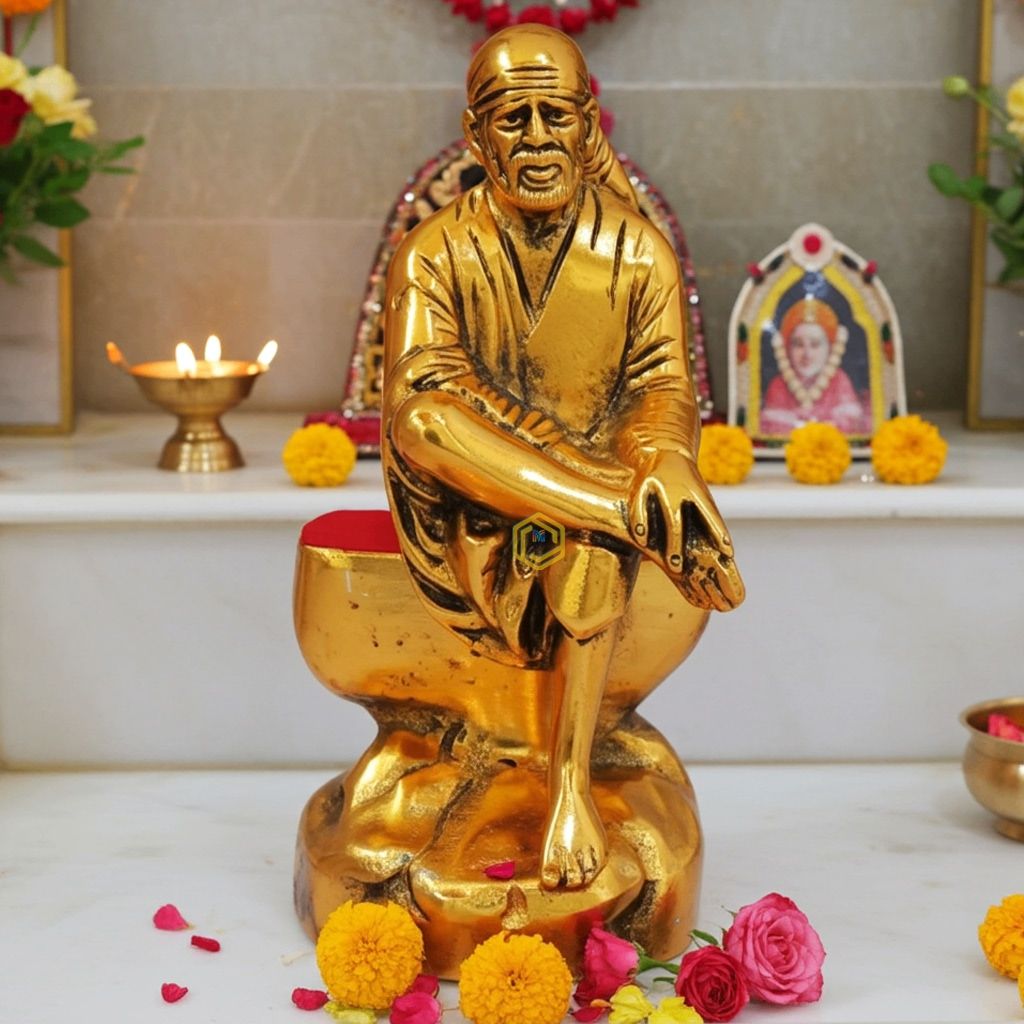 Aluminium  Showpiece Sai Baba Statue (ASMAS300 G)