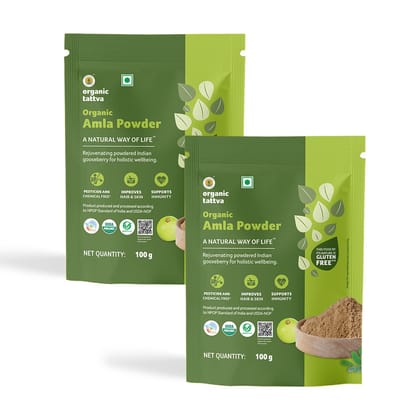 Organic Tattva Organic Amla Powder - 100g x Pack of 2