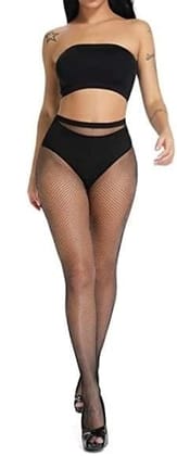 Foliyaj High Waist Fishnet Stockings