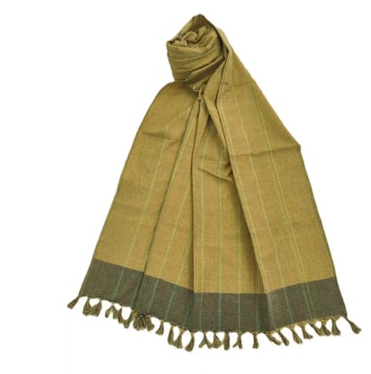 Dhaga Vishwas Ka Handloom Cotton Stole Yellow Blue Dhaga Vishwas Ka Handloom Cotton Stole Yellow Blue