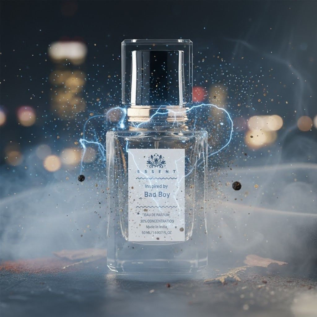 Essent Perfumes Bad Boy Eau de Parfum (EDP) – Spicy Cocoa Tonka Woody Long Lasting Perfume – Men’s Fragrance