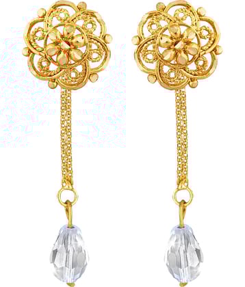 VIVASTRI Golden Drop Earrings ( Pack of 1 )