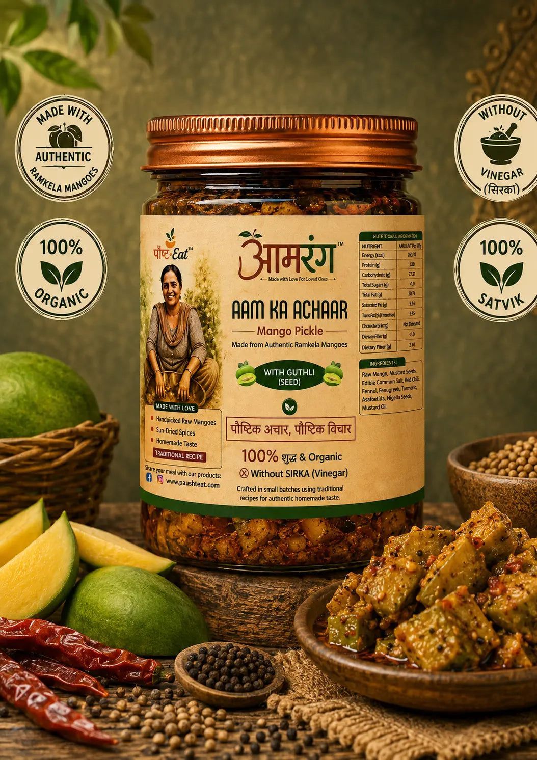 Mango Pickle With Guthli (Seed)