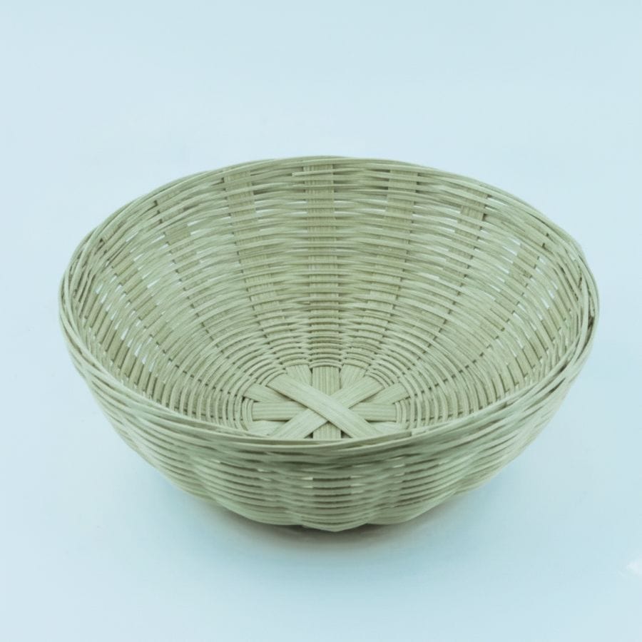 Artisan Woven Wooden Fruit & Storage Bowl