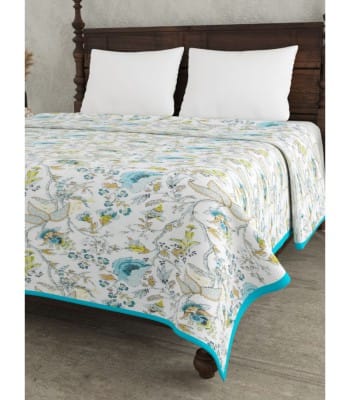 Floral Garden Collection  Pure Cotton Double Bed Dohar Blanket