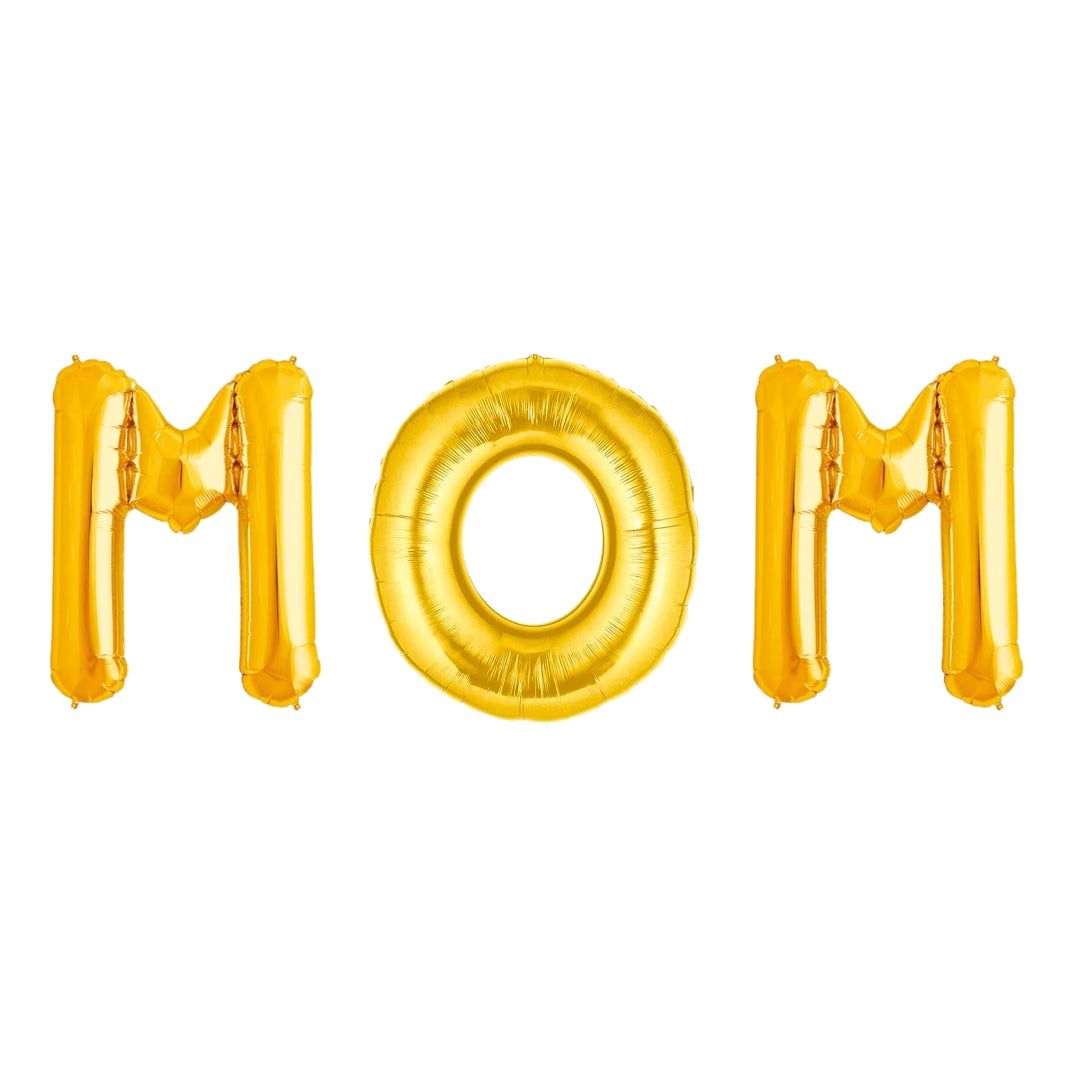 MOM Foil Reusable Balloon - Helium Quality - 40 inches - 3PC SET