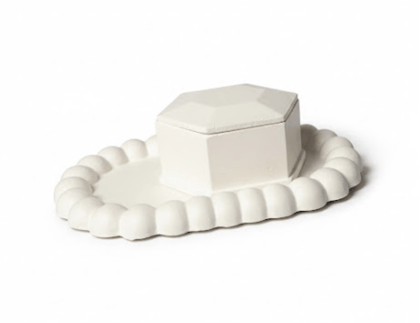 Combo 11 - round bubble tray + hexagon jewellery box
