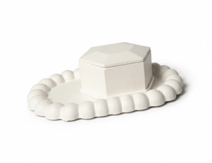 Combo 11 - round bubble tray + hexagon jewellery box