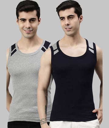 Pack of 2 Lux Cozi - Multicolor Cotton Men's Vest