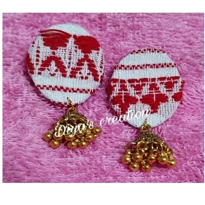 Assamese Gamcha Earrings 1 Pair.