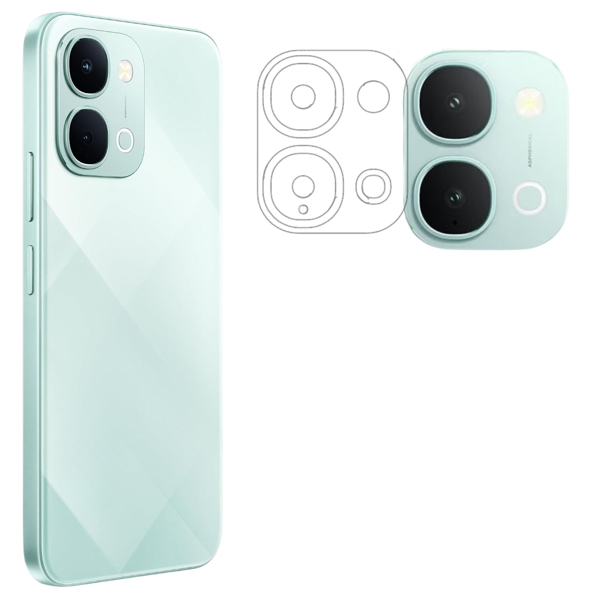 ISAAK Back Camera Lens Protector compatible for iQOO Z11xa 5G (Pack of 1)