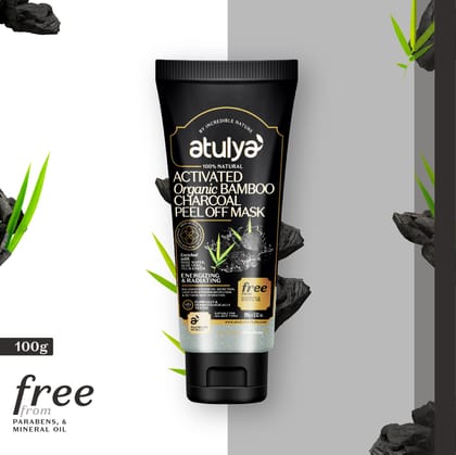 Atulya Activated Organic Bamboo Charcoal Peel Off Mask - 100gm