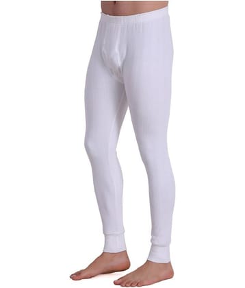 TT Pack of 1 Cotton Blend Thermal Bottoms For Men's ( White )