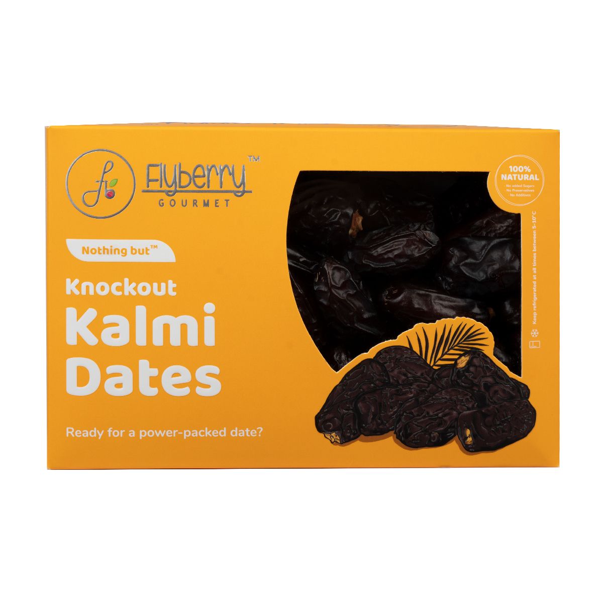 Flyberry Gourmet Kalmi Dates (Khajoor/Khajur) 800g | 100% Natural | Rich in Calcium, Iron and Potassium | Instant Energy