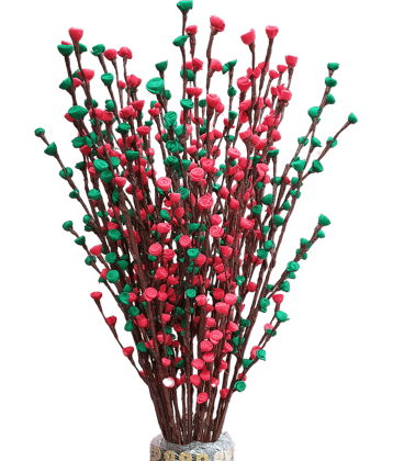 Fab n Style Rose Multicolour Artificial Flowers Bunch - Pack of 1