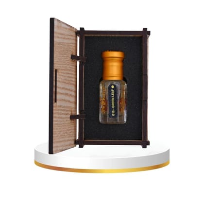 alnaqi fragrances Green Leaf Attar | Perfume Oil, Alcohol-Free Roll-On | Mint & Bergamot, Green Tea & Lily, Sandalwood & Musk | Long-Lasting Unisex Fragrance