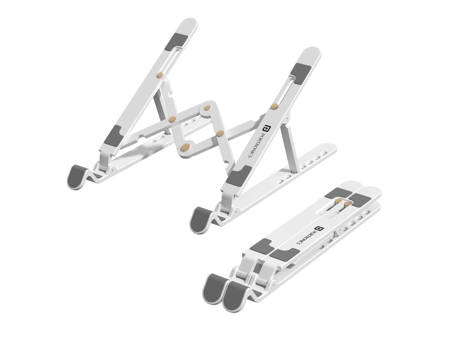 Portronics My Buddy K Lite, Adjustable Heights & Angles, Improved Air Flow, Anti-Slip Silicone Pads, Durable & Sturdy Support