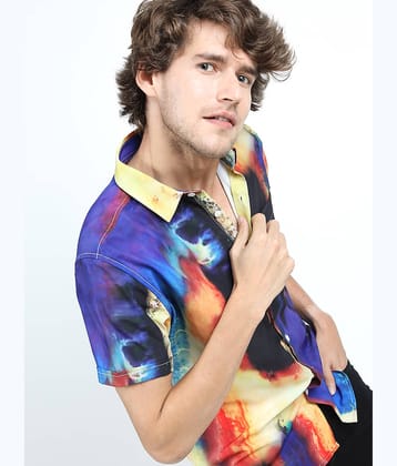 Locomotive Polyester Slim Fit Printed Half Sleeves Men's Casual Shirt - Multicolor ( Pack of 1 )