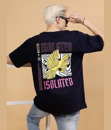 Rigo Pack of 1 Cotton Oversized Fit Men's T-Shirt ( Navy )