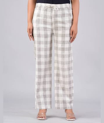 MAUKA - White Cotton Women's Palazzo ( Pack of 1 )