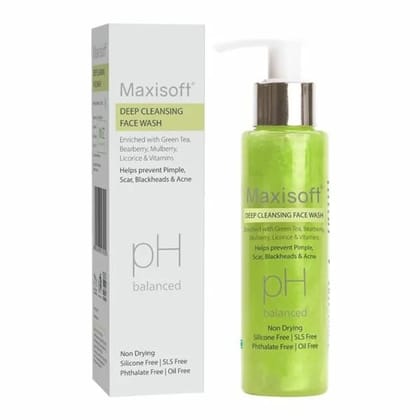 Maxisoft Deep Cleansing Face Wash, pH Balanced, 100 ml - Pack of 3